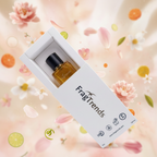 Fragrance bottle with 'FragTrends' branding on a white background